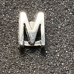 KEEP Collective Stella & Dot Letter M Initial Slider Charm in Silvertone